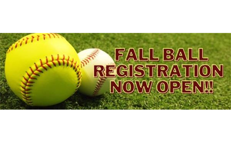 Fall Ball Registration Open through August 5!